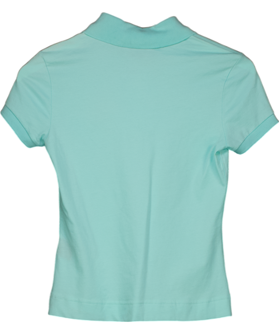 Barbour Turquoise Blue  Fitted Polo Shirt UK 8