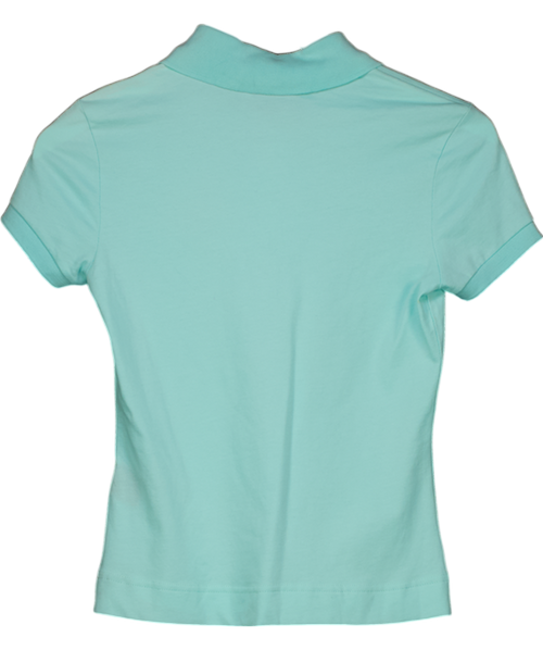 Barbour Turquoise Blue  Fitted Polo Shirt UK 8