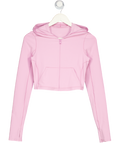 ALO Pink 2-piece Alosoft Sincere Fitted Jacket And Bra Top UK S