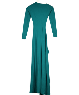AYM STUDIO Green Laced Front Long Sleeve Maxi Dress UK XXS