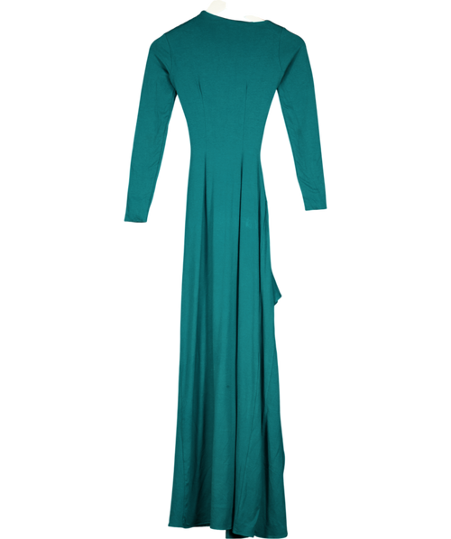 AYM STUDIO Green Laced Front Long Sleeve Maxi Dress UK XXS