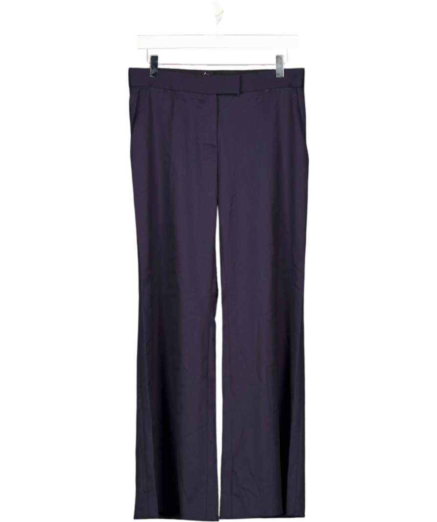 Stella McCartney Navy Blue 100% Wool Straight Leg Trousers Fr38 UK 10