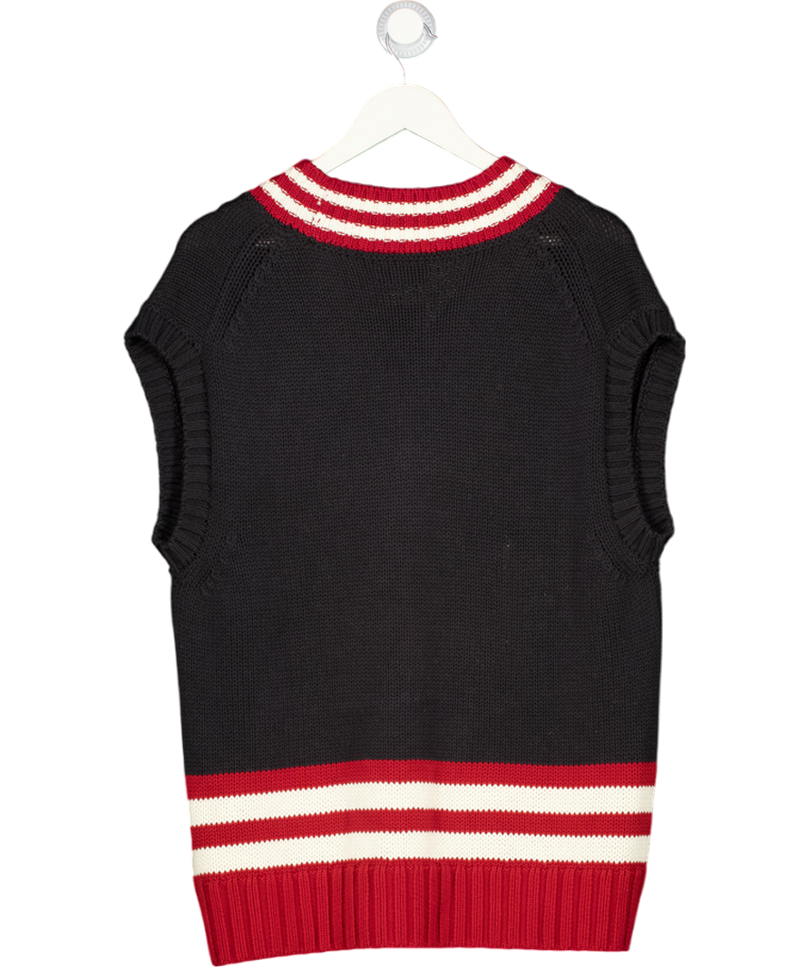 GANT Blue Navy Blue/ Red Knit Cricket Vest In Cream UK S