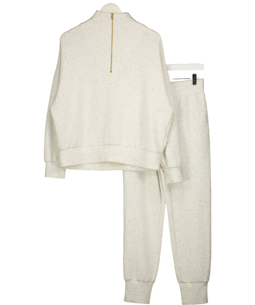 VARLEY 2-piece Cream Marl Hawley 1/2 Zip Sweatshirt (uk M) & Slim Cuff Pant 27.5" (uk S) Set UK M