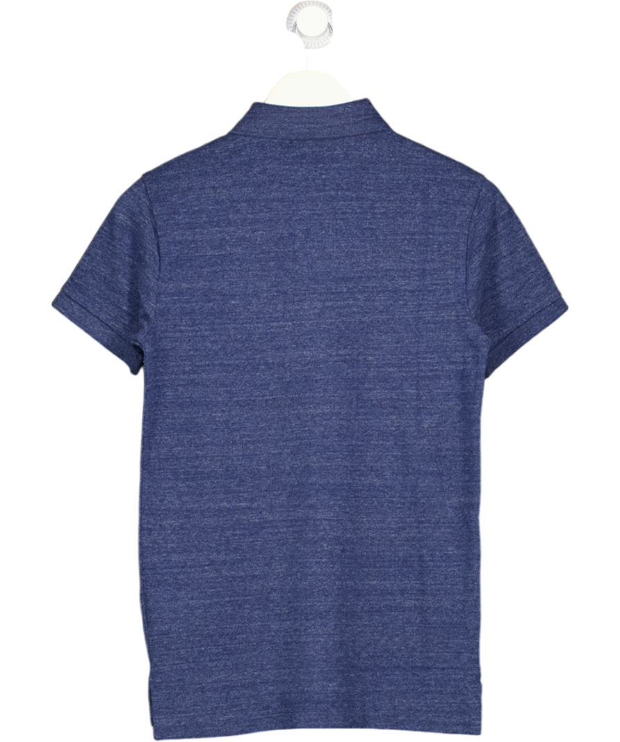 POLO RALPH LAUREN Royal Blue Heather Custom Slim Fit Polo Shirt UK XS