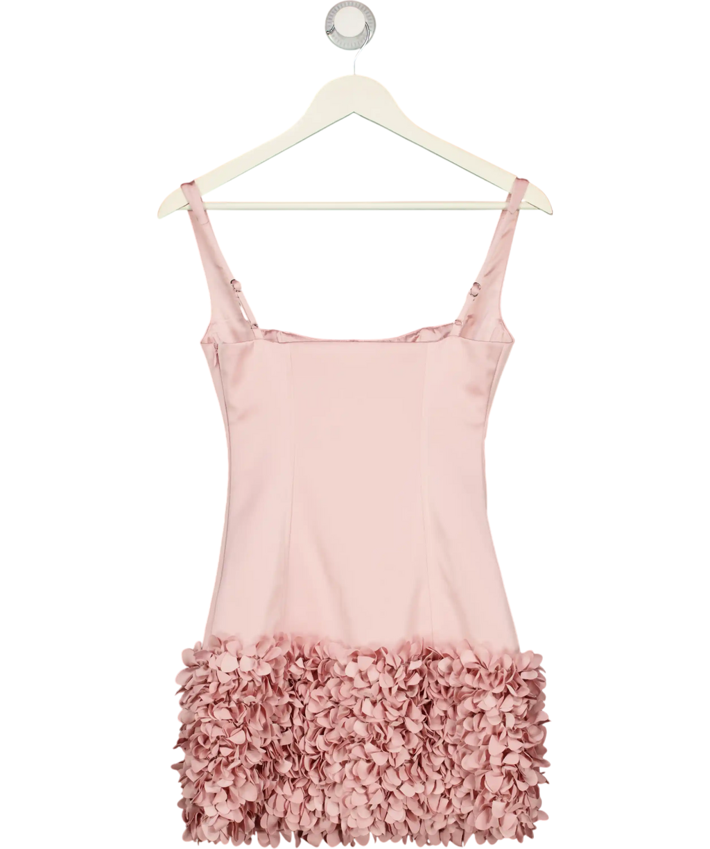 Oh Polly Zelia Satin Mini Dress In Blush Pink UK 6