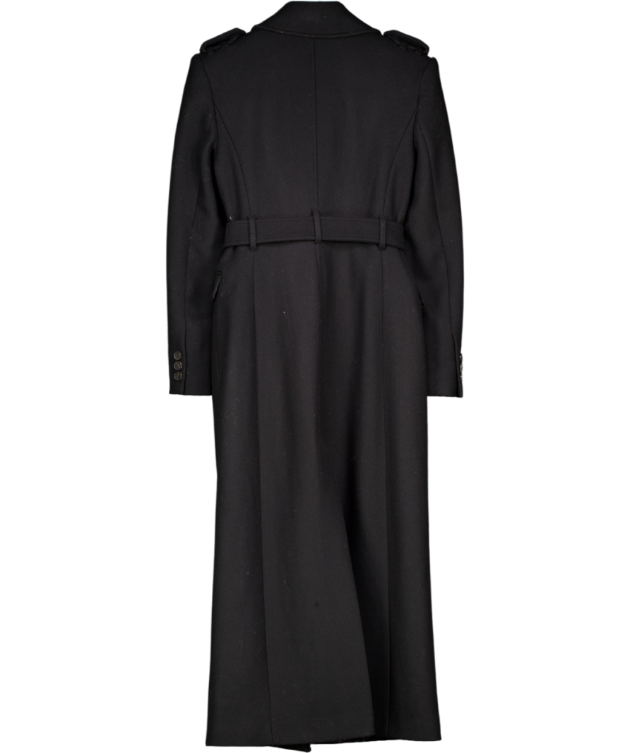 Karen Millen Black X Lydia Millen - Belted Double Breasted Coat UK 8