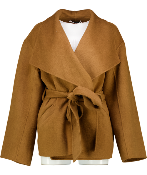 ANNA QUAN Chestnut Brown Marais Belted Jacket UK 8