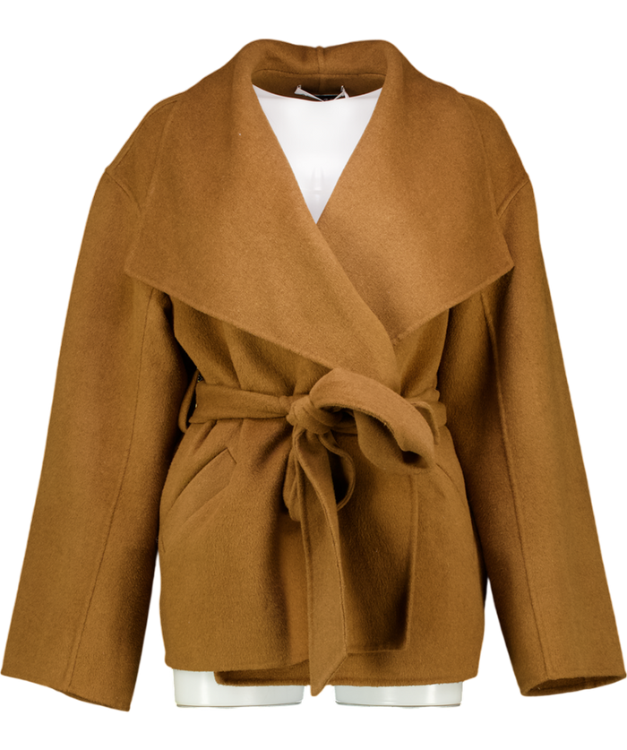 ANNA QUAN Chestnut Brown Marais Belted Jacket UK 8