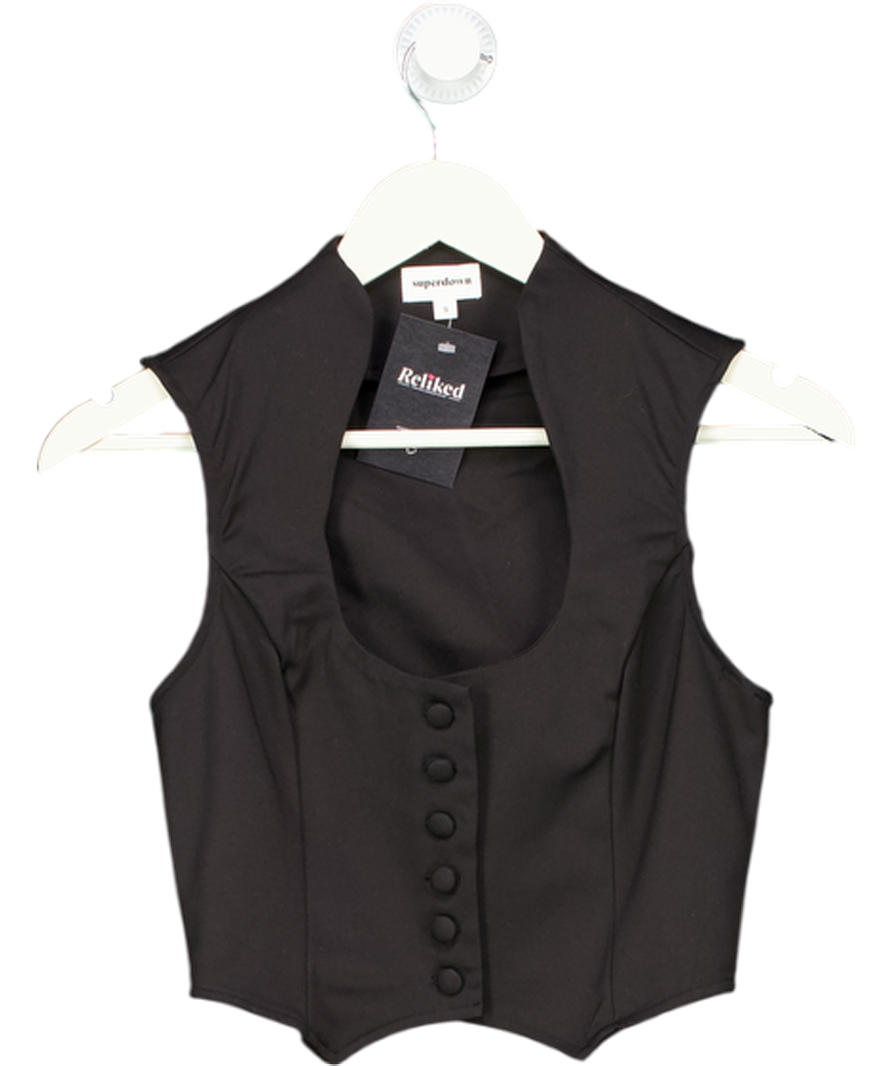 Superdown Black Tailored Blazer Top UK S