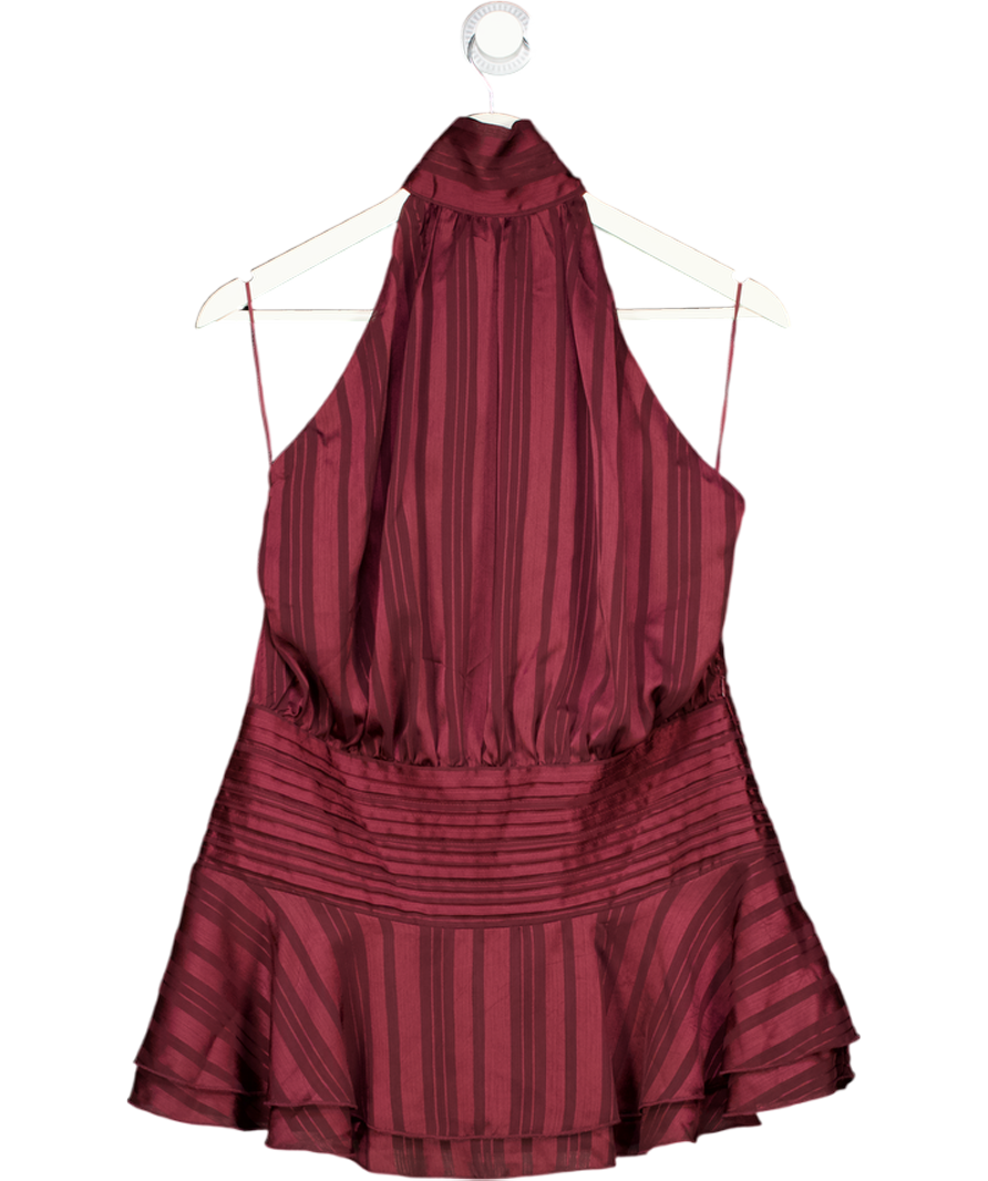 White Fox Red Captivate My Focus Mini Dress Wine UK S