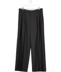 WEEKDAY Black Nate Loose Fit Pleated Suit Trousers Sz48 UK M