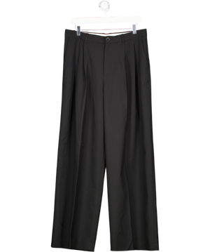 WEEKDAY Black Nate Loose Fit Pleated Suit Trousers Sz48 UK M