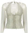 WHITE FOX Grey Snake Print Made Of Music Bustier Halo Mist UK M