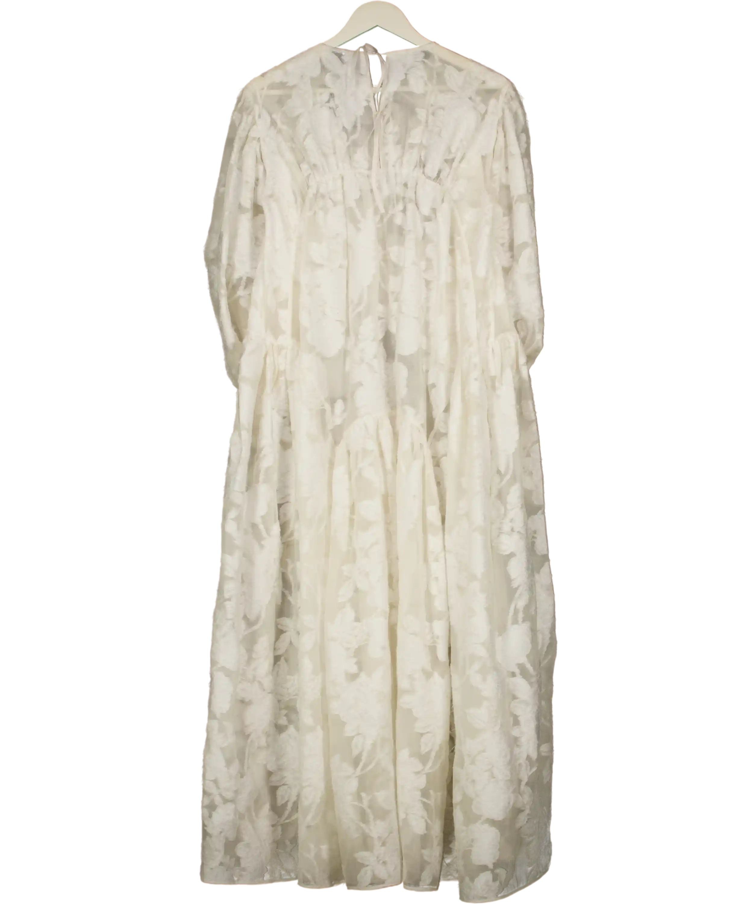 CECILIE BAHNSEN Cream Cate Midi Dress UK 8