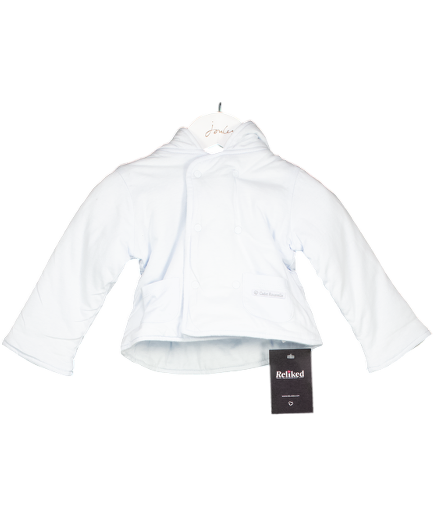 CADET ROUSSELLE Pale Blue Soft Cotton Popper Jacket 3-6 Months