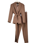 ZARA Brown Chocolate 2-piece Trousers ( Uk Xs) And Jacket UK M/L
