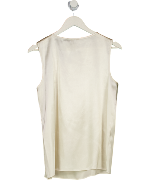 Anne Klein Cream Satin Sleeveless Blouse UK M