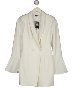 NBD White Como La Flor Suit Blazer Dress UK XS