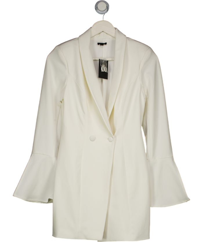 NBD White Como La Flor Suit Blazer Dress UK XS