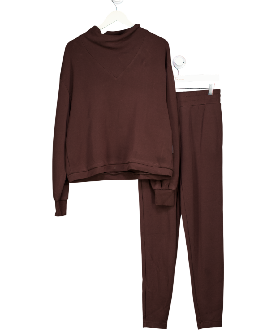 Varley 2-piece Chocolate Brown Doublesoft Betsey Sweatshirt And Slim 27.5 Ptrousers UK S