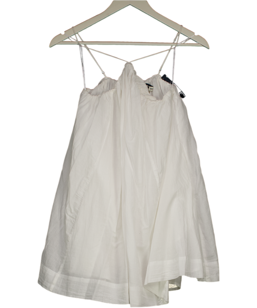 Abercrombie & Fitch White Cotton A-line Strappy Mni Dress UK XS