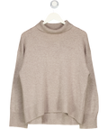 H&M Premium Beige Cashmere Polo-neck Jumper UK S