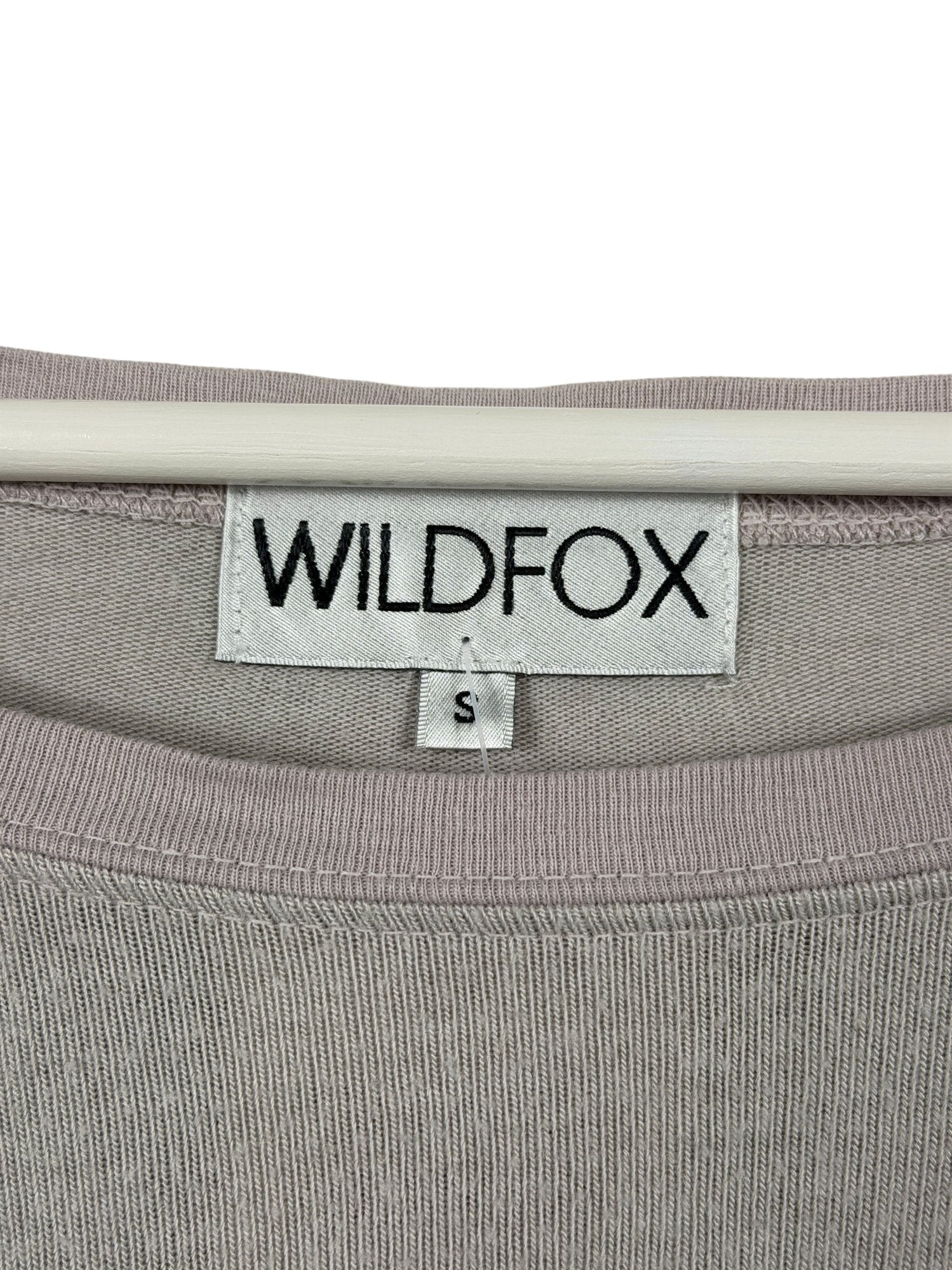 WILDFOX Grey Glitter Heart Supersoft Sweatshirt UK S