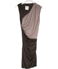Pinko Brown Two Toned Draped Mini Dress UK L