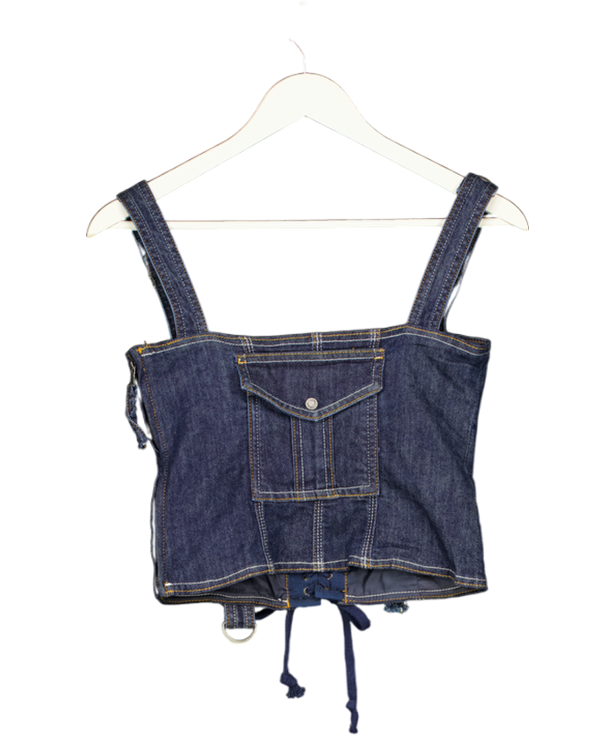 JADED LONDON London Blue Denim Cargo Top UK 6