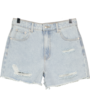WHITE FOX Blue Ripped Denim Shorts UK S