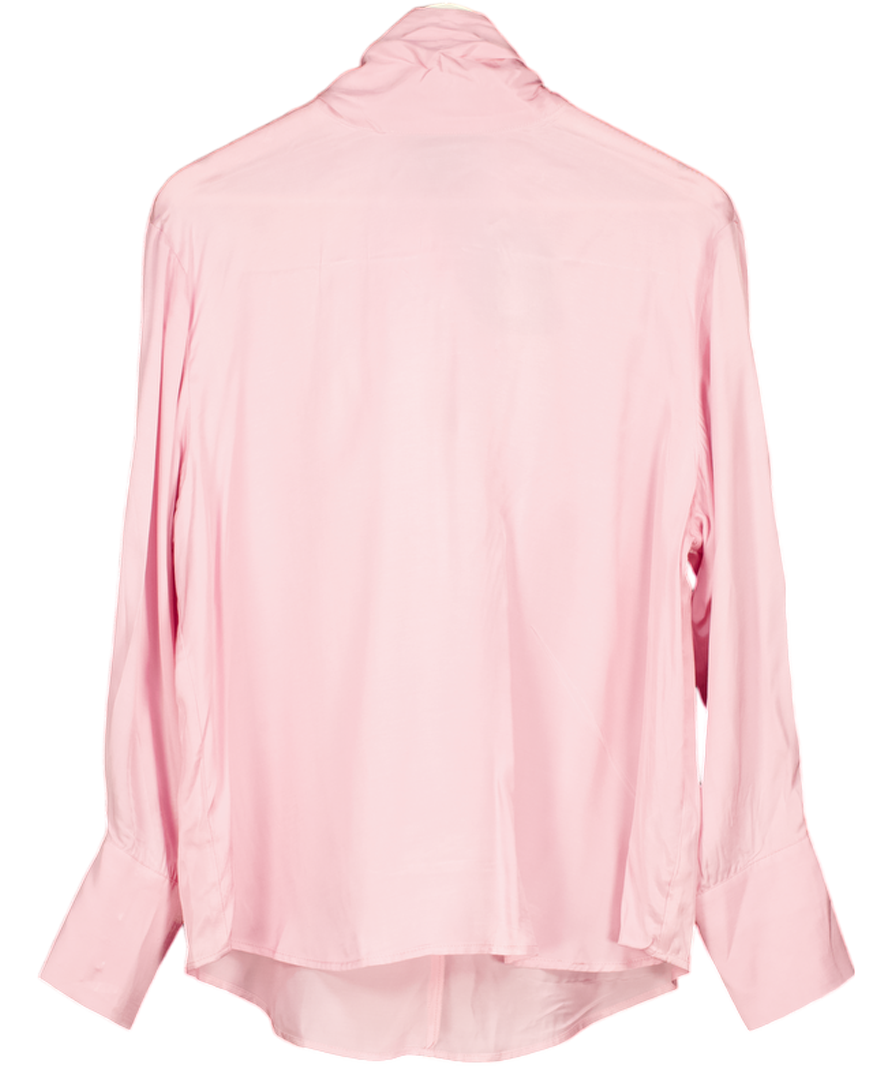 H&M Pink Edition Scarf-detail Blouse UK M