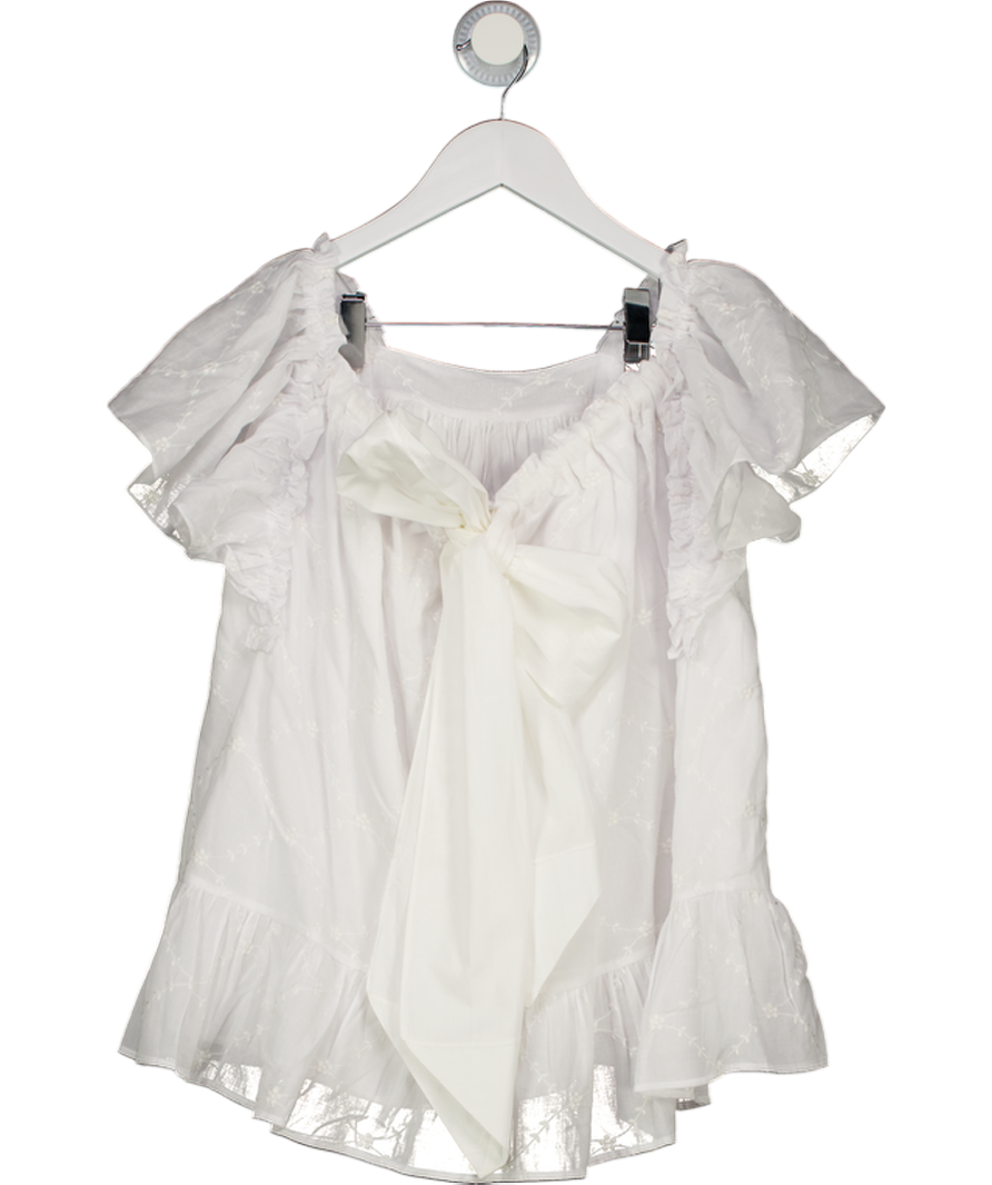 Benedita Ivory White Embroidered Bow Back Dancing Dress 5 Years