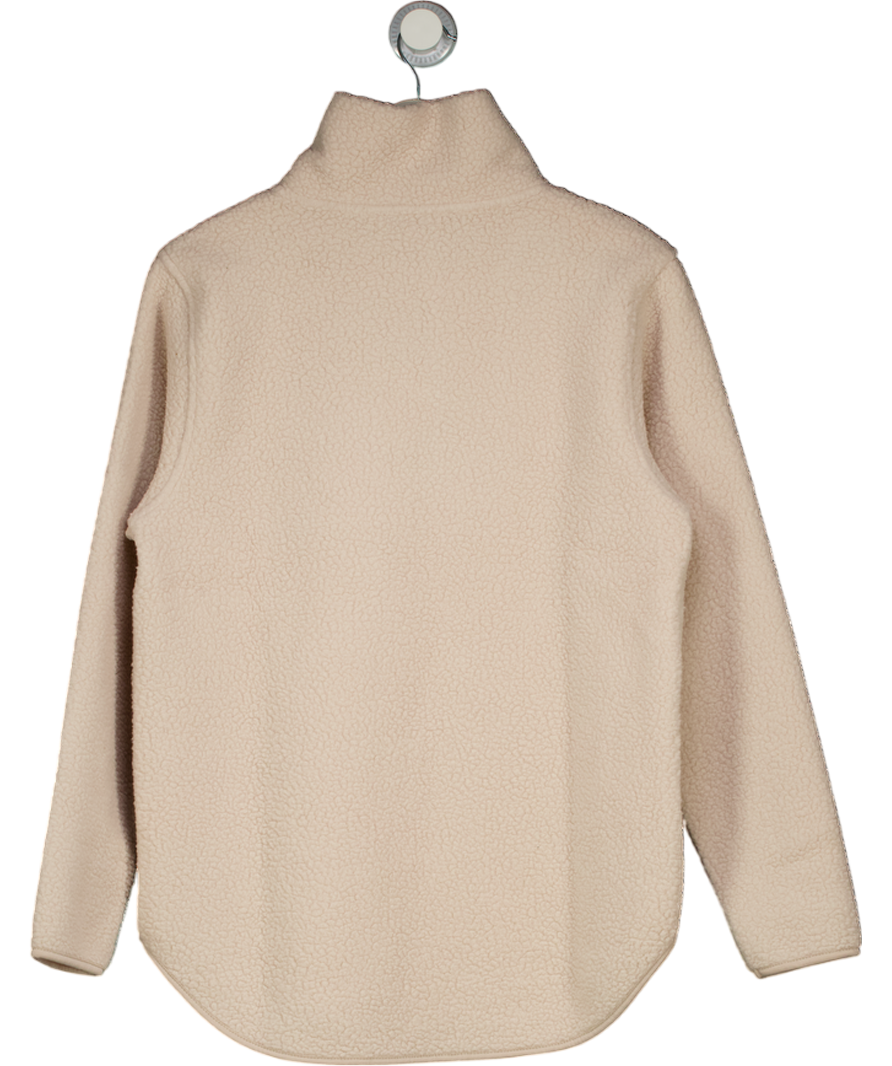 4TH ARQ Cream Supersoft Lennox Half-zip Fleece UK XS