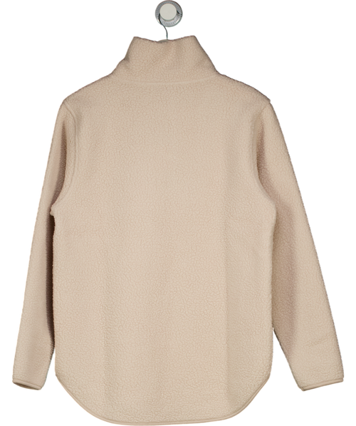 4TH ARQ Cream Supersoft Lennox Half-zip Fleece UK XS