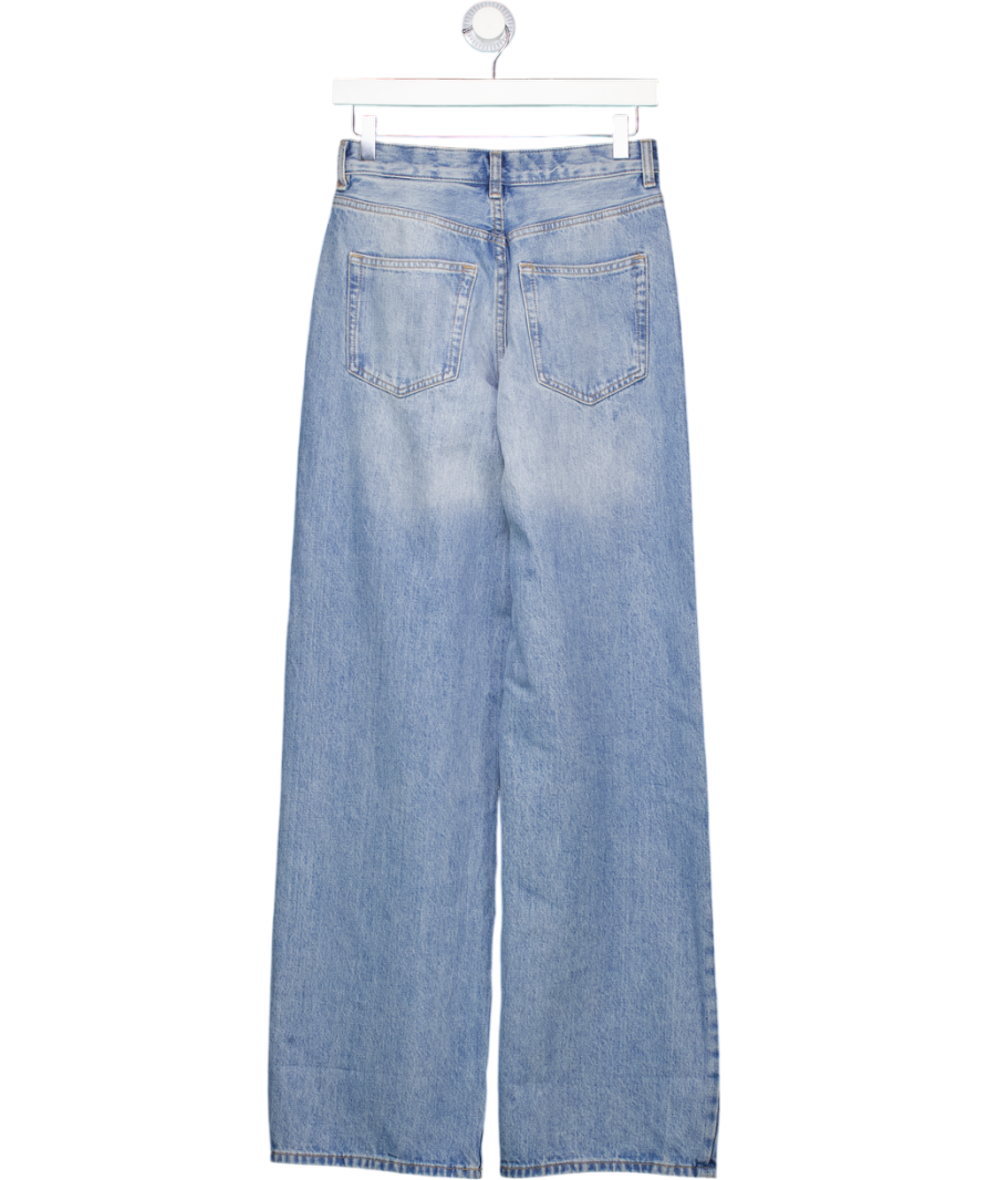 M&S Light Blue Wide Leg Jeans UK 8