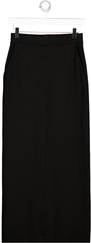 RESIDUS Black Luxury Jersey Tilde Maxi Skirt UK S