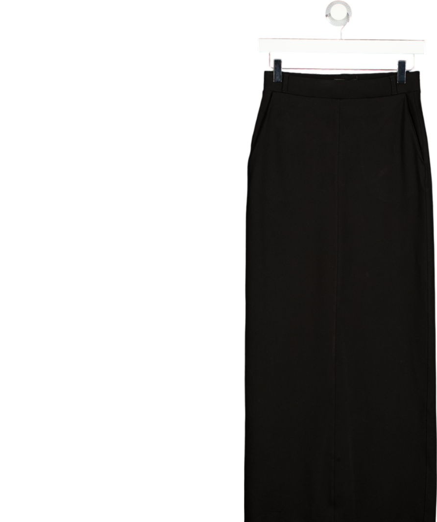 RESIDUS Black Luxury Jersey Tilde Maxi Skirt UK S