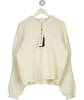 THE COUTURE CLUB Cream Contrast Knit Oversized Crew UK 12
