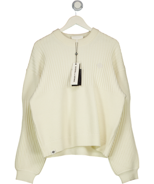 THE COUTURE CLUB Cream Contrast Knit Oversized Crew UK 12