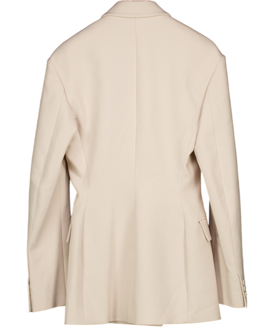 THE ATTICO Beige Double Breasted Blazer It40 UK 8