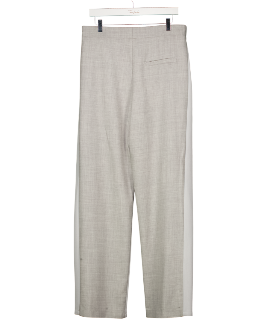 JULIE KEGELS Light Grey Wool / Mesh Half Jogging, Half Classic Trouser Fr 36 UK 8