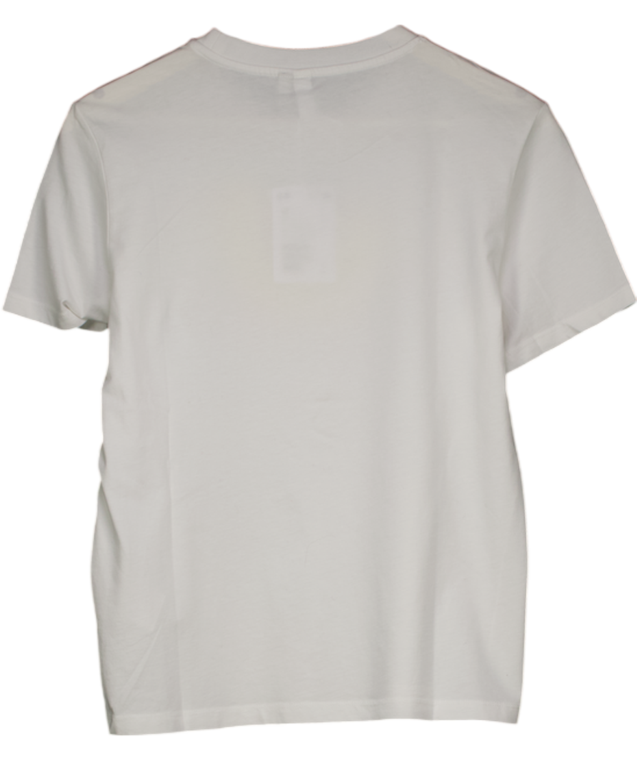 & Other Stories White Lemon Motif Crewneck T-shirt UK S