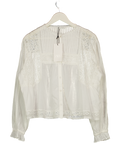 ZARA White Zw Collection Embroidered Shirt UK L