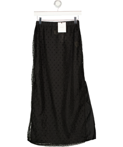 SOLAQUA Black Saasha Beaded Skirt - Noir UK 6