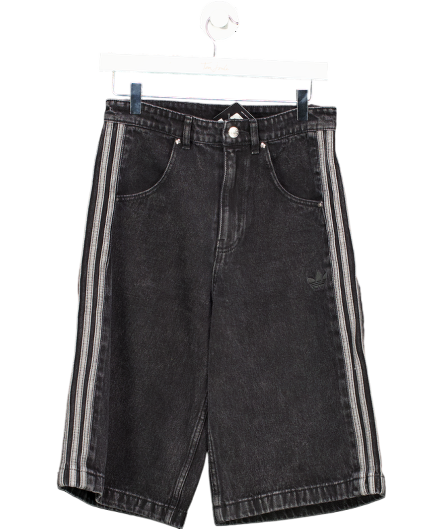 adidas Black Adicolor Denim Firebird Shorts W28