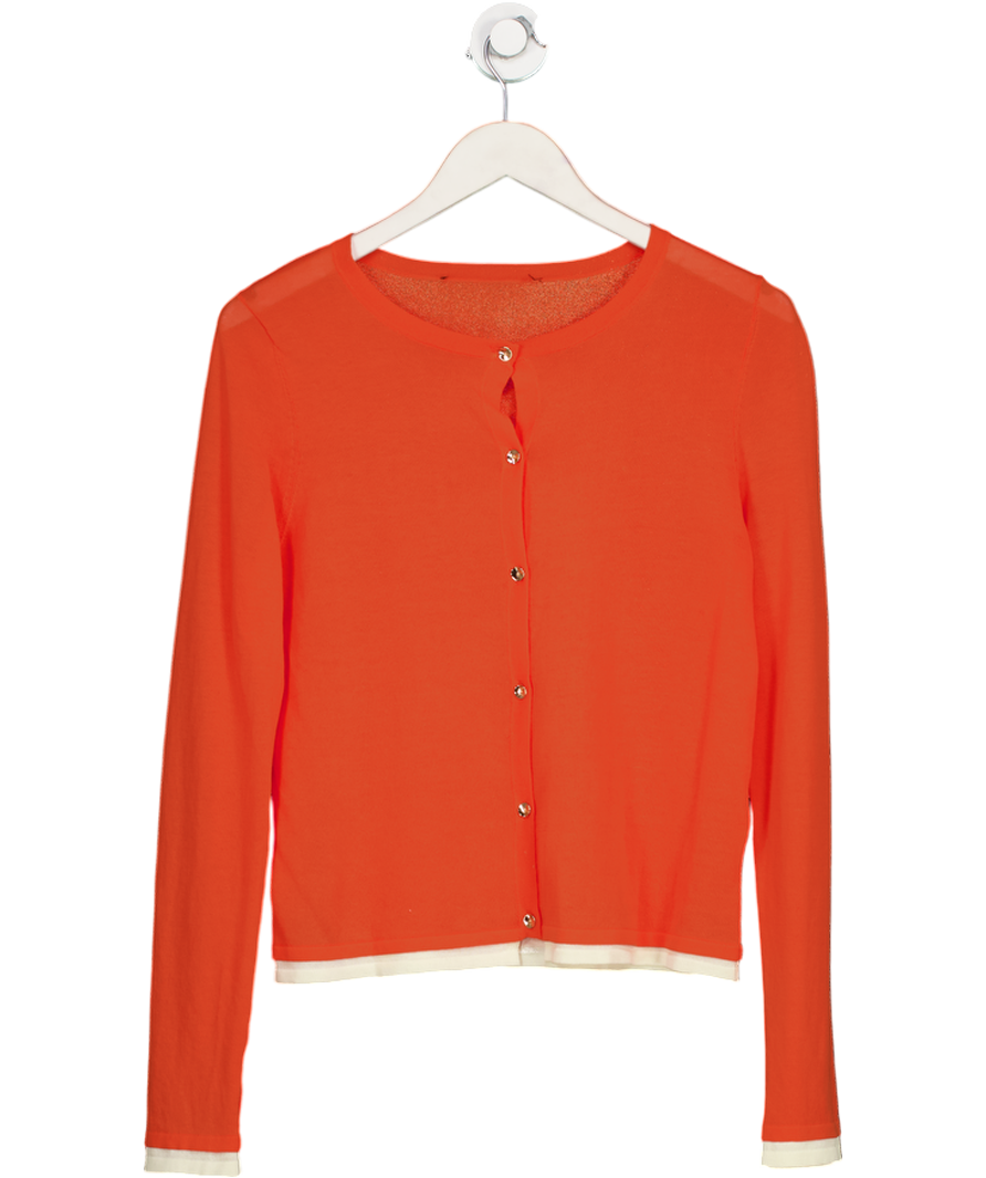 ZARA 2-piece Orange / Cream Knit  Vest And Cardigan Set UK S