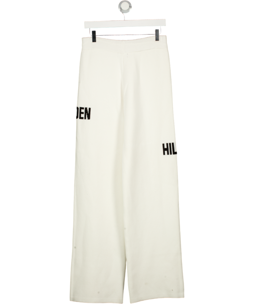 HIDDEN HILLS Knit Sweatpants Off White UK M