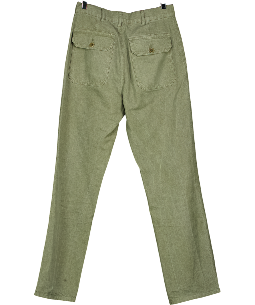 Djerf Avenue Green Go To Straight Leg Pants UK XS
