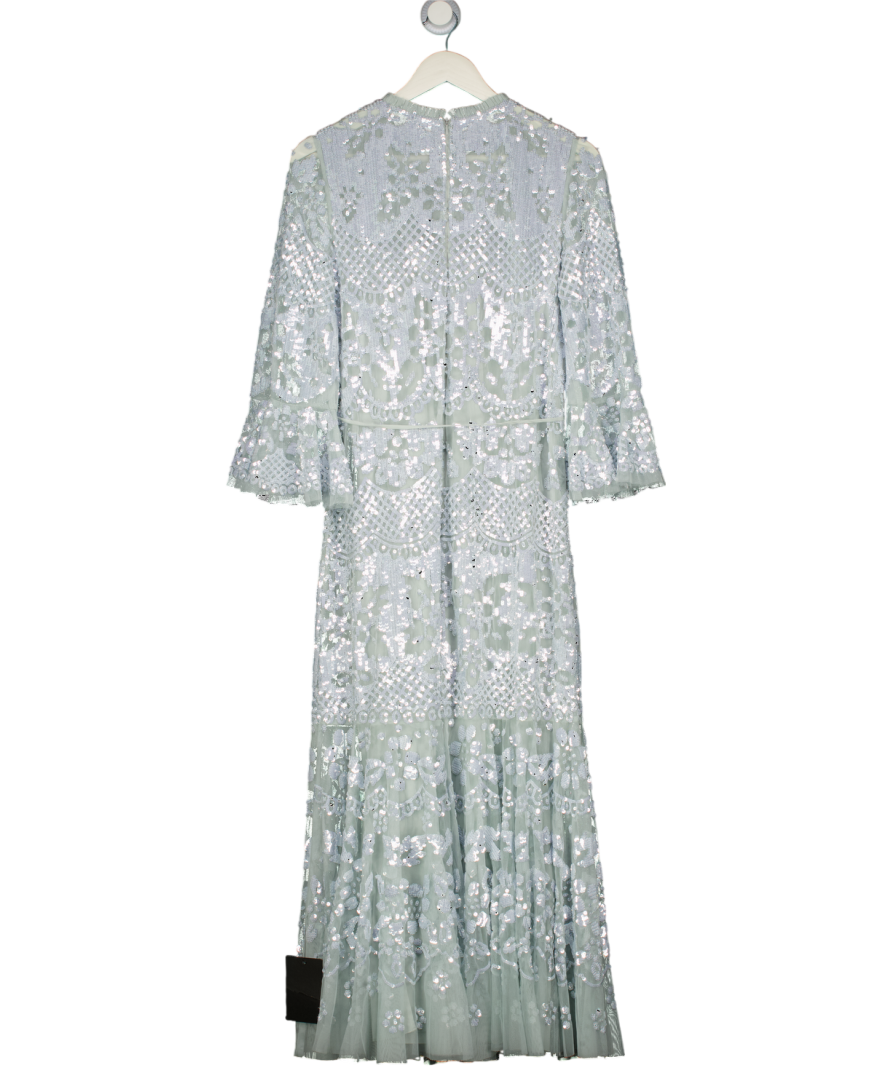NEEDLE & THREAD Snowdrop Ankle Gown - French Blue UK 10